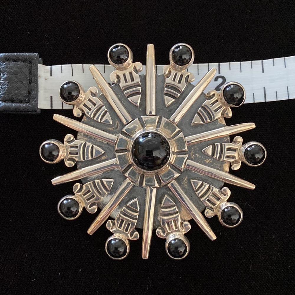 Authentic Mexican Design Solid Silver With Hemati… - image 2